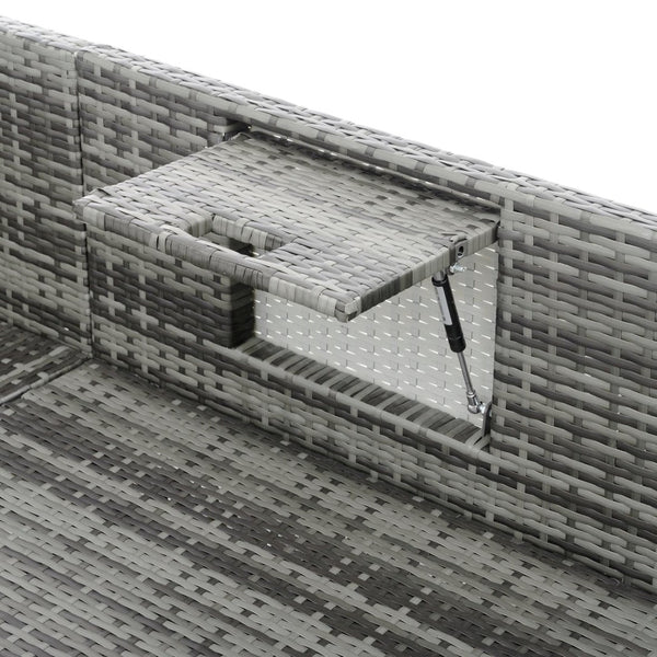 English Elm Patio 5-Piece Outdoor Wicker Furniture Set With Lift-Top Coffee Table & Comfortable Lounger Sofa W1703S00015-GIGA