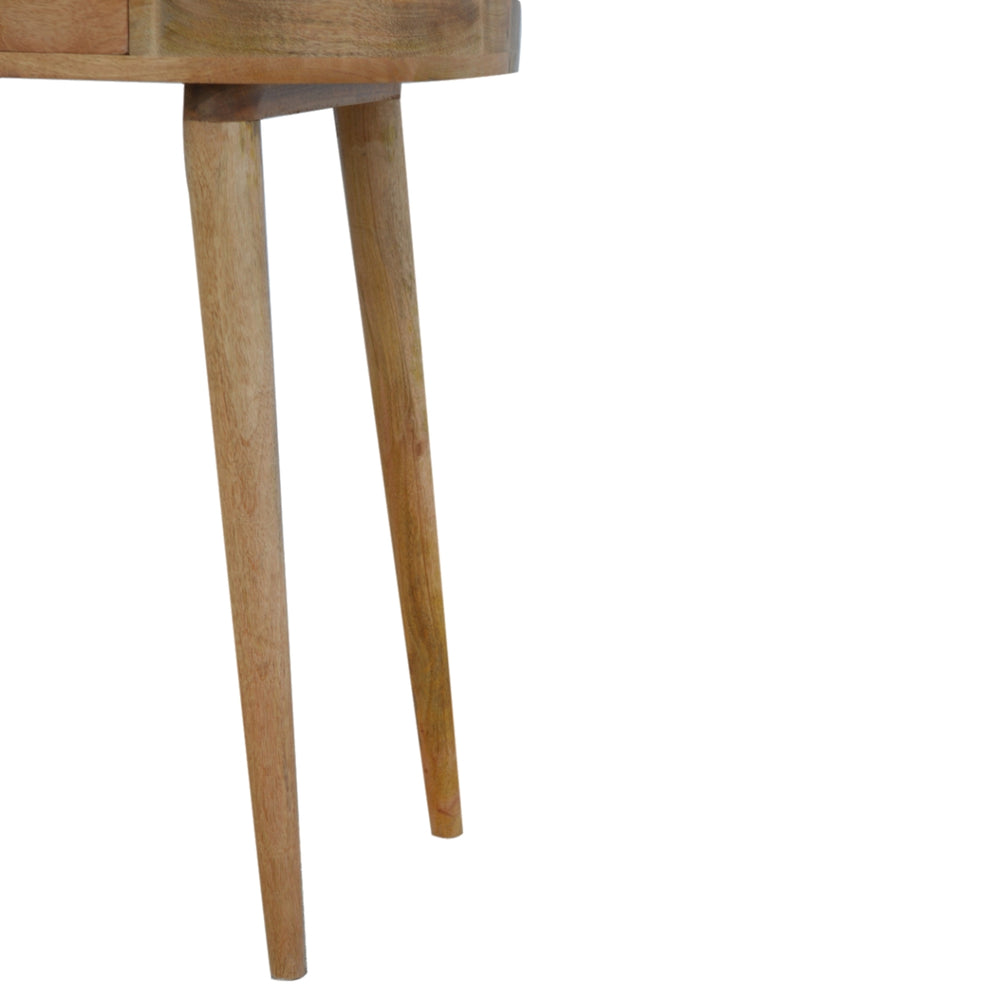 English Elm Albion Console with 1 Drawer and Nordic Legs — Solid Wood Light Brown Accent Table, Timeless Design Oak B182P166504