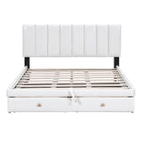 Hearth and Haven Full Size Upholstered Bed with Hydraulic Storage System and Drawer SF000117AAK