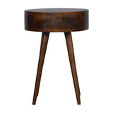 English Elm Nordic Chestnut Circular Bedside