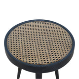 English Elm Carbon Black Rattan End Table