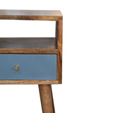 English Elm Mini Blue Hand Painted Bedside