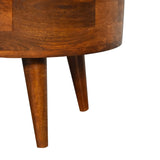 English Elm Mini Chestnut Rounded Coffee Table