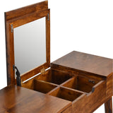 English Elm Chestnut Foldable Mirror Table