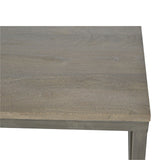 English Elm Industrial Cross Metal Coffee Table