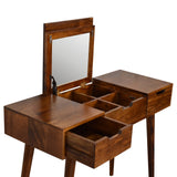 English Elm Chestnut Foldable Mirror Table