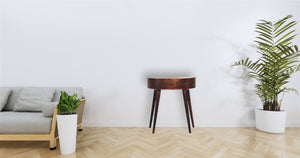 English Elm Odyssey Chestnut Solid Wood Console Table — Timeless Elegance, Clean Lines, Versatile Stylish Accent (31.5x19.7x13.8) B182P166642