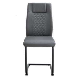English Elm Modern Pu Leather Dining Chairs with Metal Frame Cushioned Seating Set of 4 W1151112848