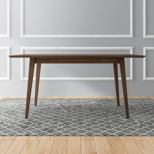 English Elm Levi Solid Wood Rectangular Dining Table with Beveled Edges for Six Guests B183P201605