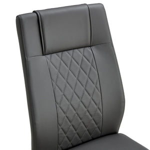 English Elm Modern Pu Leather Dining Chairs with Metal Frame Cushioned Seating Set of 4 W1151112848