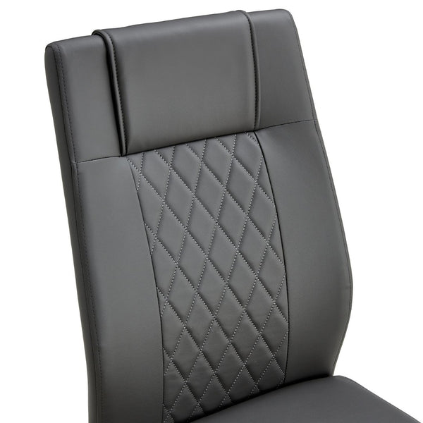 English Elm Modern Pu Leather Dining Chairs with Metal Frame Cushioned Seating Set of 4 W1151112848