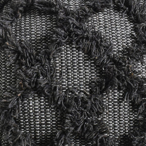 English Elm Jumanji Handcrafted Wool & Cotton Pouf Brown 20"x20" Square Indoor Pouf 200lb Capacity, Eco-Filled B181P162849