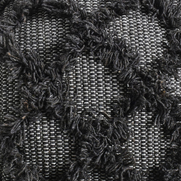 English Elm Jumanji Handcrafted Wool & Cotton Pouf Brown 20"x20" Square Indoor Pouf 200lb Capacity, Eco-Filled B181P162849