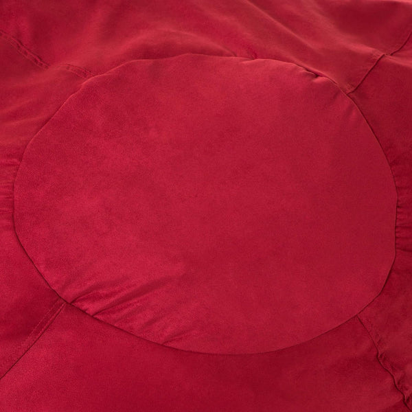 English Elm 5-Foot High-Density Shredded Foam Bean Bag Chair – Cozy Microsuede Cover For Kids & Adults, Red B181P164877