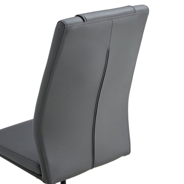 English Elm Modern Pu Leather Dining Chairs with Metal Frame Cushioned Seating Set of 4 W1151112848