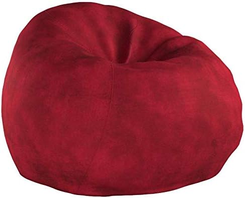 English Elm 5-Foot High-Density Shredded Foam Bean Bag Chair – Cozy Microsuede Cover For Kids & Adults, Red B181P164877