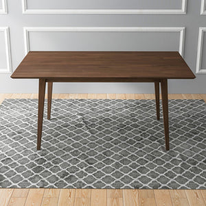 English Elm Levi Solid Wood Rectangular Dining Table with Beveled Edges for Six Guests B183P201605