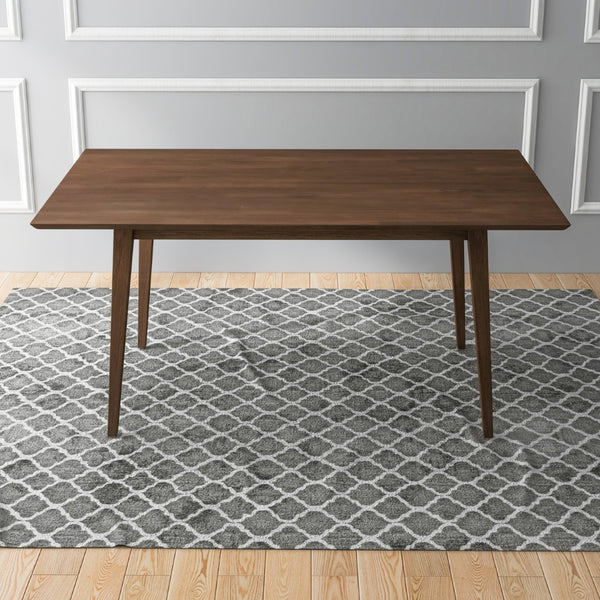 English Elm Levi Solid Wood Rectangular Dining Table with Beveled Edges for Six Guests B183P201605