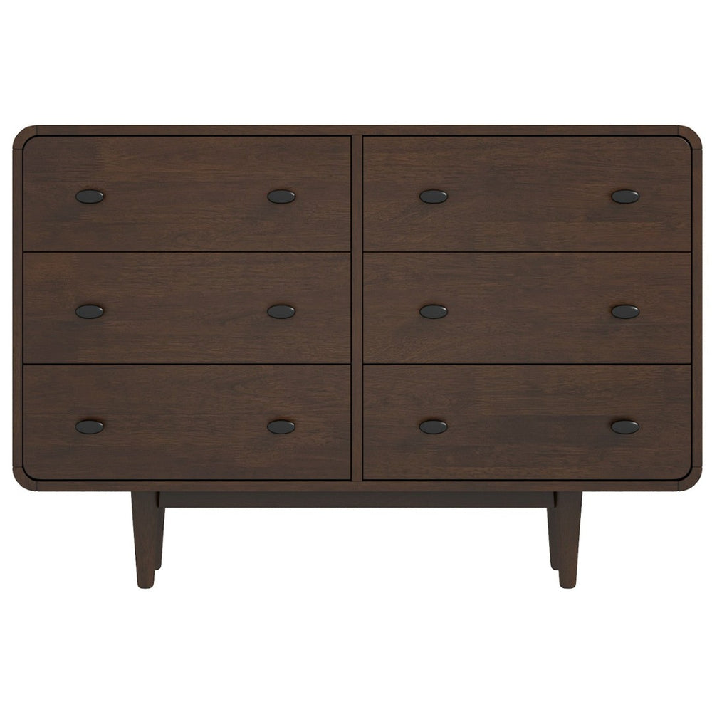 English Elm Alexa Mid-century Modern Solid Wood Dresser with Tapered Legs for Bedroom Storage B183P201771
