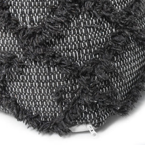 English Elm Jumanji Handcrafted Wool & Cotton Pouf Brown 20"x20" Square Indoor Pouf 200lb Capacity, Eco-Filled B181P162849