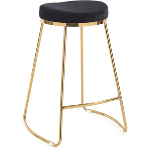 English Elm Jane Boucle Upholstered Accent Stool with Tapered Legs for Vanity or Bedroom B183P201661