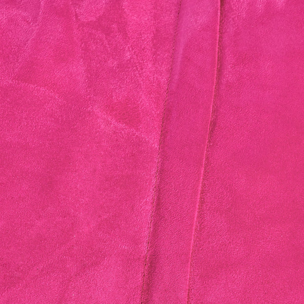 English Elm Michael Plush Cylindrical Suede Bean Bag with Removable Washable Cover, High-Density Foam Comfort Fuchsia B181P163017