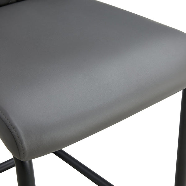 English Elm Modern Pu Leather Dining Chairs with Metal Frame Cushioned Seating Set of 4 W1151112848