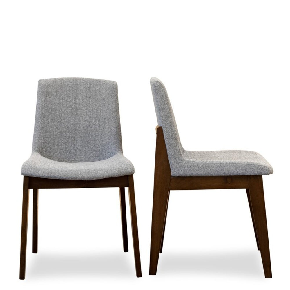 English Elm Crystal Upholstered Dining Chair Set Mid-century Modern Tapered Leg Solid Wood Frame B183P201604