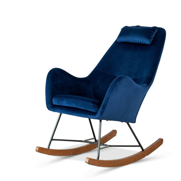 English Elm Chelsea Velvet Tufted Rocking Accent Chair Mid Century Modern Living Room Seat B183P201677