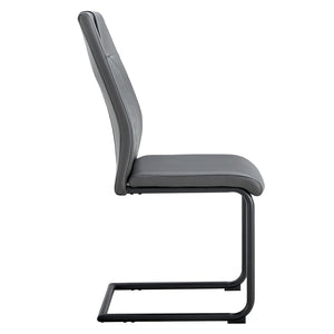 English Elm Modern Pu Leather Dining Chairs with Metal Frame Cushioned Seating Set of 4 W1151112848