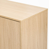 English Elm Modern Cabinet With 2 Doors and 3 Drawers, Suitable For Living Rooms, Studies, and Entrances.