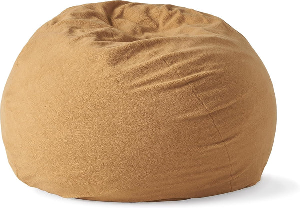 English Elm 5-Foot Cozy High-Density Shredded Foam Bean Bag Chair For Kids & Adults - Stylish Yellow Lounge Seat B181P164881