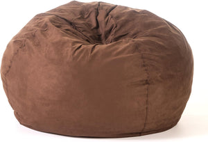 English Elm 5-Foot Shredded Foam Bean Bag Chair For Kids & Adults, Soft Microsuede, Perfect For Lounging & Reading B181P164879