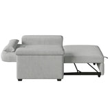 Hearth and Haven Yearn Fabric Upholstered Sofa Bed with Lumbar Pillow and Metal Frame, Grey BS319895AAE