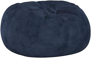 English Elm 5-Foot Plush Microsuede Bean Bag Chair For Kids & Adults - Cozy, Removable Cover, Midnight Blue Lounge B181P164876