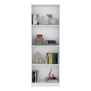 English Elm Vinton Tiered Bookcase with Smart Space-Saving Shelves, Versatile Display for Books & Decor White 39.37 L x 27.6 W x 3.54 H B097P167426