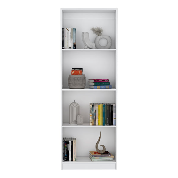 English Elm Vinton Tiered Bookcase with Smart Space-Saving Shelves, Versatile Display for Books & Decor White 39.37 L x 27.6 W x 3.54 H B097P167426