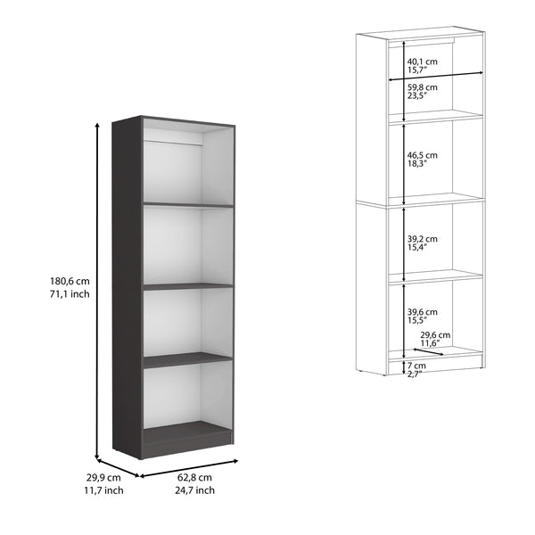 English Elm Vinton Tiered Bookcase with Smart Space-Saving Shelves, Versatile Display for Books & Decor Multicolor 39.37 L x 27.6 W x 3.54 H B097P167427