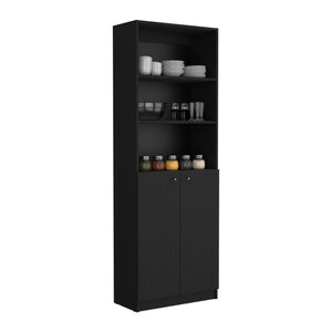 English Elm Dupree Elegant 2-Piece Home Bookcase Set with 9 Shelves for Stylish Storage and Display in Rooms Black 41 L x 28 W x 5 H B200S00297
