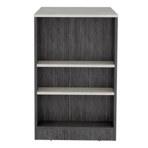 English Elm Kitchen Lacour Island with 3-Side Shelves, 36" High Pine Prep Table with Ibiza Marble Top Finish Multicolor 40.1 L x 31.4 W x 3.9 H B097P167445