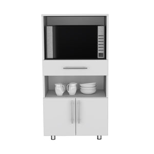 English Elm Kitchen Lacour Island with 3-Side Shelves, 36" High Pine Prep Table with Ibiza Marble Top Finish White 49.2 L x 21.6 W x 5.5 H B097P167452