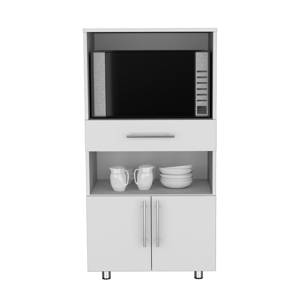 English Elm Kitchen Lacour Island with 3-Side Shelves, 36" High Pine Prep Table with Ibiza Marble Top Finish White 49.2 L x 21.6 W x 5.5 H B097P167452
