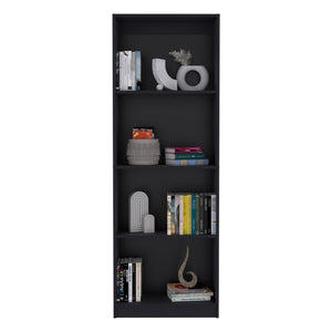English Elm Vinton Tiered Bookcase with Smart Space-Saving Shelves, Versatile Display for Books & Decor Black 39.37 L x 27.6 W x 3.54 H B097P167425