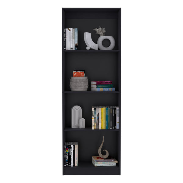 English Elm Vinton Tiered Bookcase with Smart Space-Saving Shelves, Versatile Display for Books & Decor Black 39.37 L x 27.6 W x 3.54 H B097P167425
