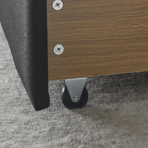 English Elm Queen Upholstery Daybed with Storage Drawers, Tufted Back & Nailhead Arms, 80"x60" Sleeper, 500lb Capacity Black W1413S00033