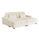 English Elm 90'' Square Arm Sofa With Removable Back Cushions and 2 Pillows, Couch For Living Room, Office, Apartment