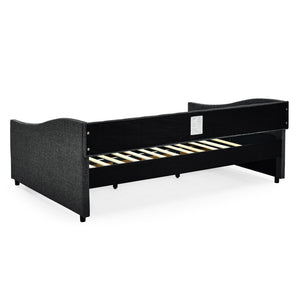 English Elm Full Size Daybed With Drawers - Elegant Tufted Sofa Bed, Copper Nail Trim & Space-Saving Design W1413S00032