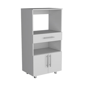 English Elm Kitchen Lacour Island with 3-Side Shelves, 36" High Pine Prep Table with Ibiza Marble Top Finish White 49.2 L x 21.6 W x 5.5 H B097P167452