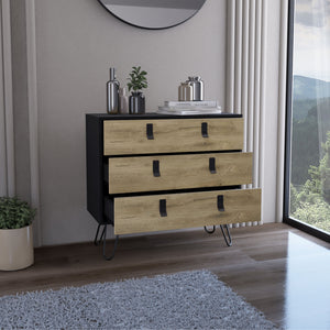English Elm Dresser Slim 42" 5-Drawer Narrow Chest with Smooth Pull-Out Drawers for Compact Bedroom Storage Black Multi 37 L x 23.6 W x 5.9 H B097P167471