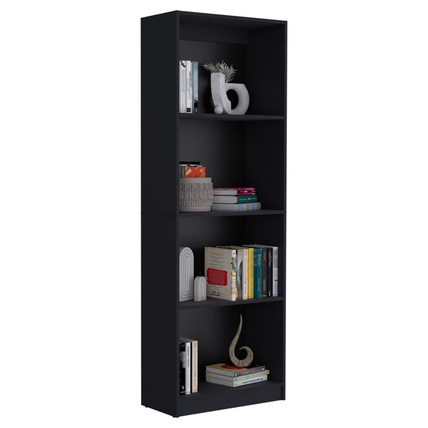 English Elm Vinton Tiered Bookcase with Smart Space-Saving Shelves, Versatile Display for Books & Decor Black 39.37 L x 27.6 W x 3.54 H B097P167425
